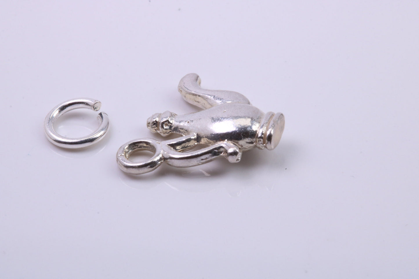 Coffee Pot Charm, Traditional Charm, Made from Solid 925 Grade Sterling Silver, Complete with Attachment Link