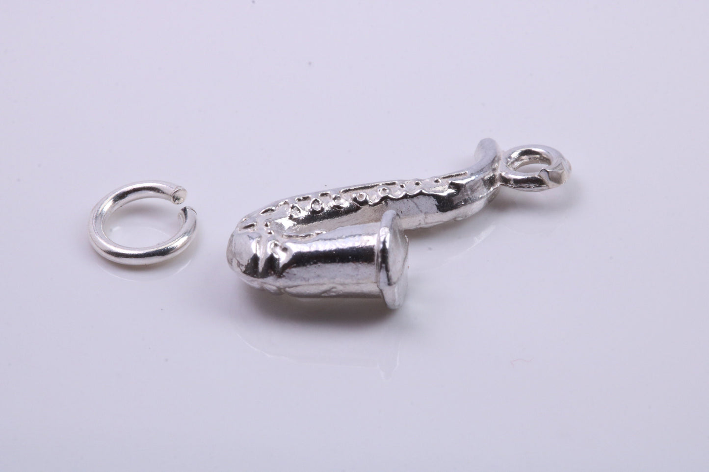 Saxophone Charm, Traditional Charm, Made from Solid 925 Grade Sterling Silver, Complete with Attachment Link