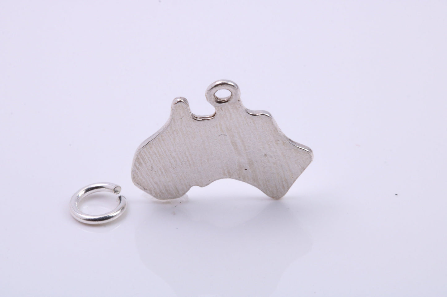 Australia Charm, Traditional Charm, Made from Solid 925 Grade Sterling Silver, Complete with Attachment Link