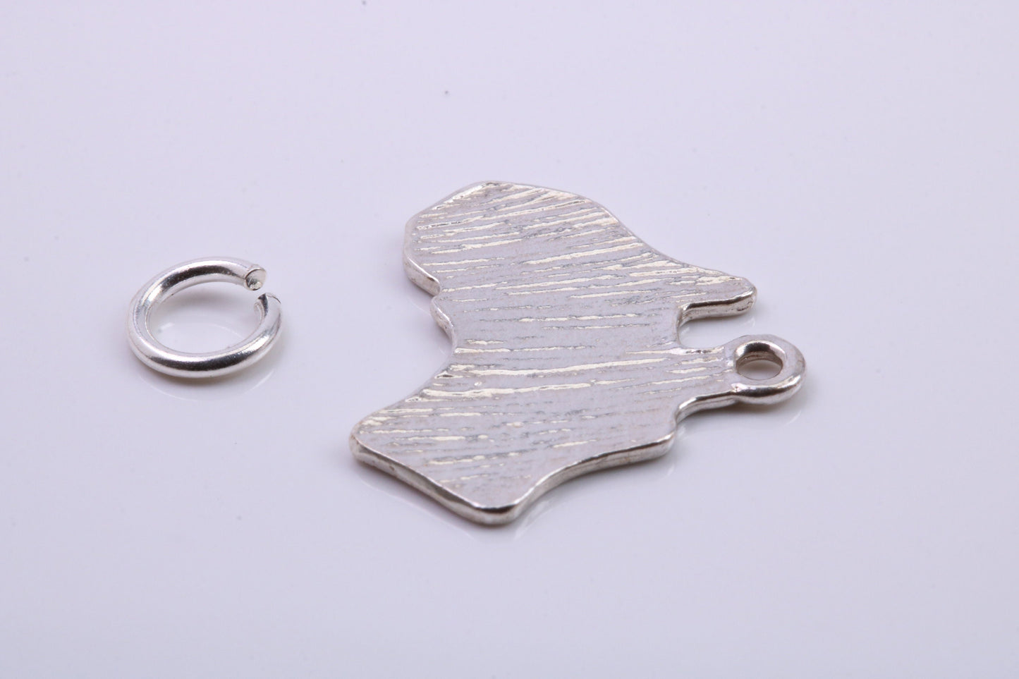 Australia Charm, Traditional Charm, Made from Solid 925 Grade Sterling Silver, Complete with Attachment Link