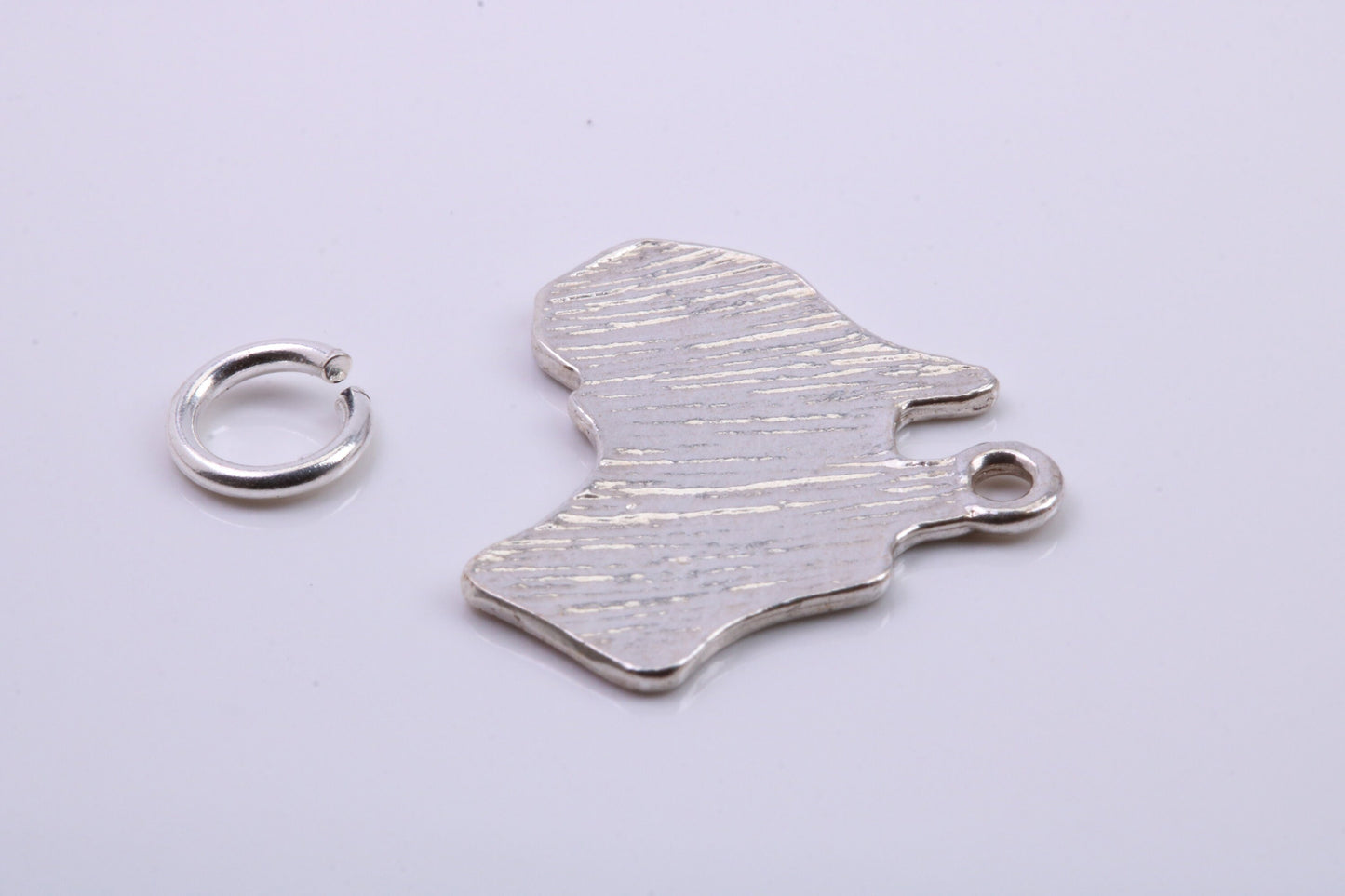 Australia Charm, Traditional Charm, Made from Solid 925 Grade Sterling Silver, Complete with Attachment Link