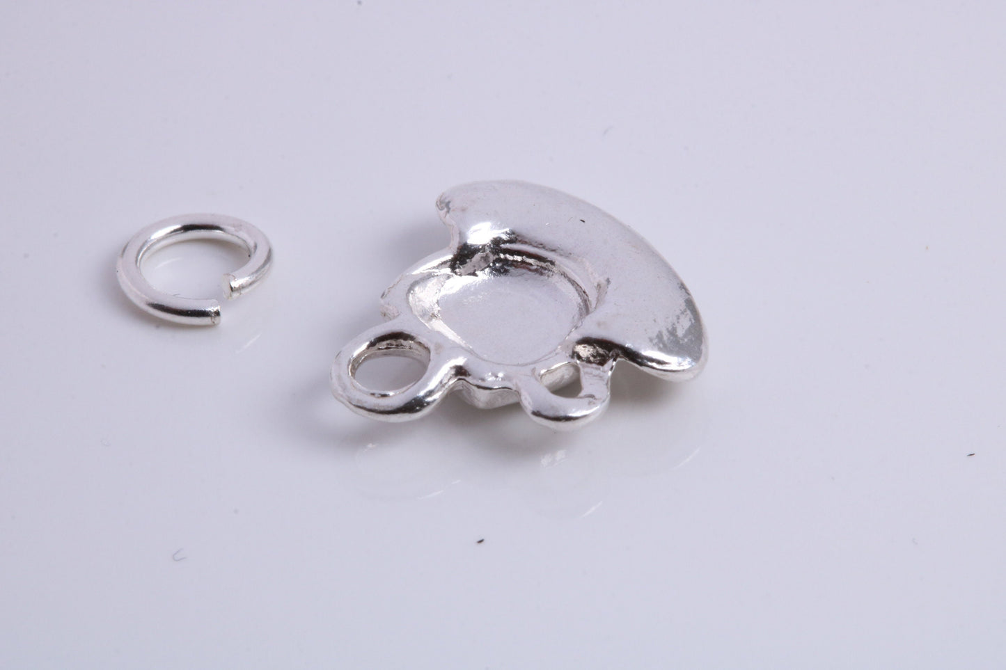 Tea Cup and Saucer Charm, Traditional Charm, Made from Solid 925 Grade Sterling Silver, Complete with Attachment Link