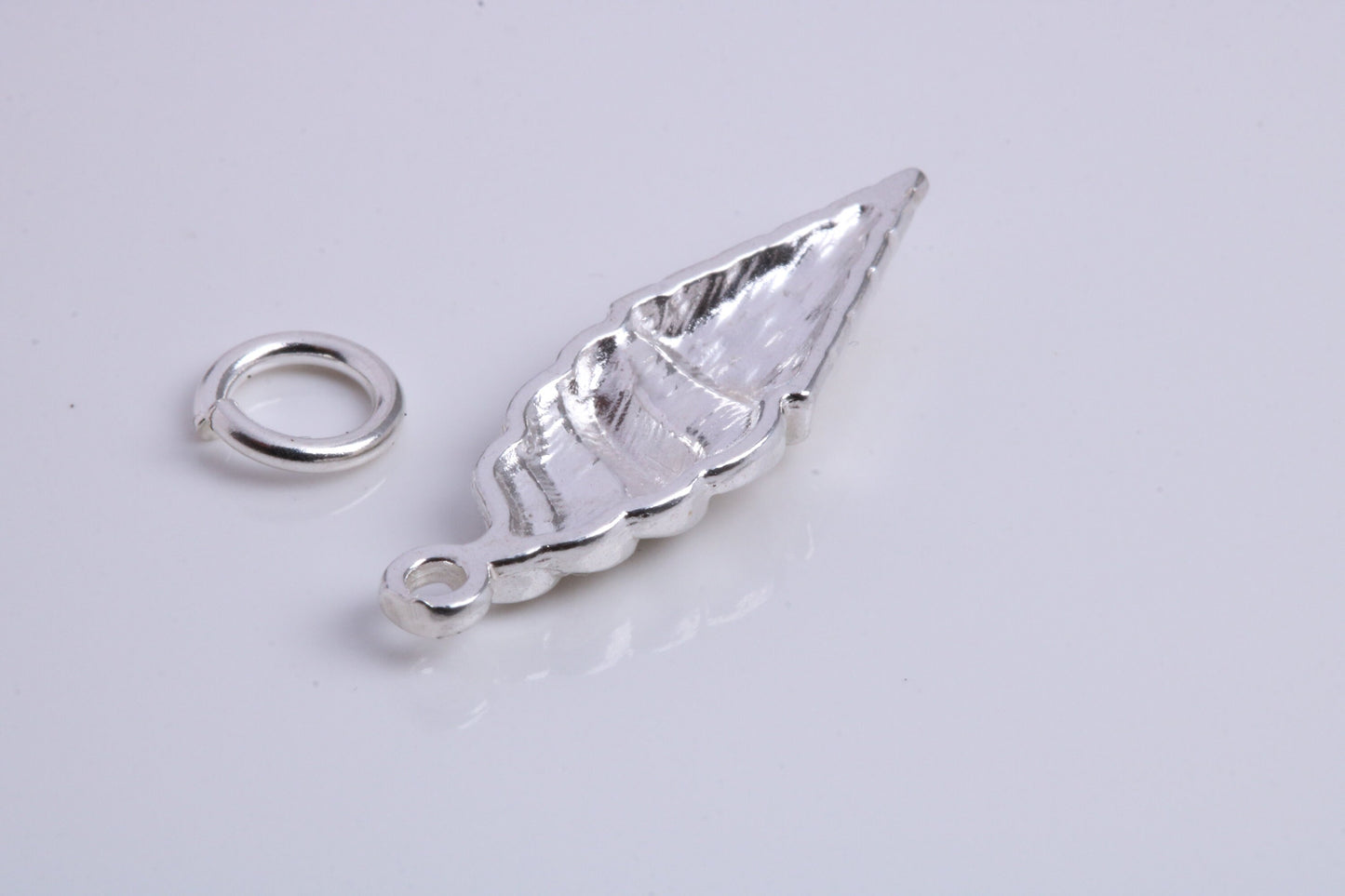 Ice Cream Cone Charm, Traditional Charm, Made from Solid 925 Grade Sterling Silver, Complete with Attachment Link