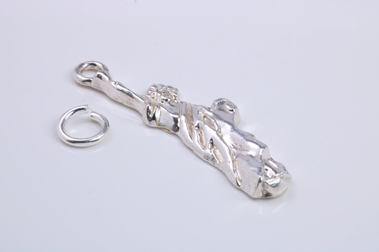 Statue of Liberty Charm, Traditional Charm, Made from Solid 925 Grade Sterling Silver, Complete with Attachment Link