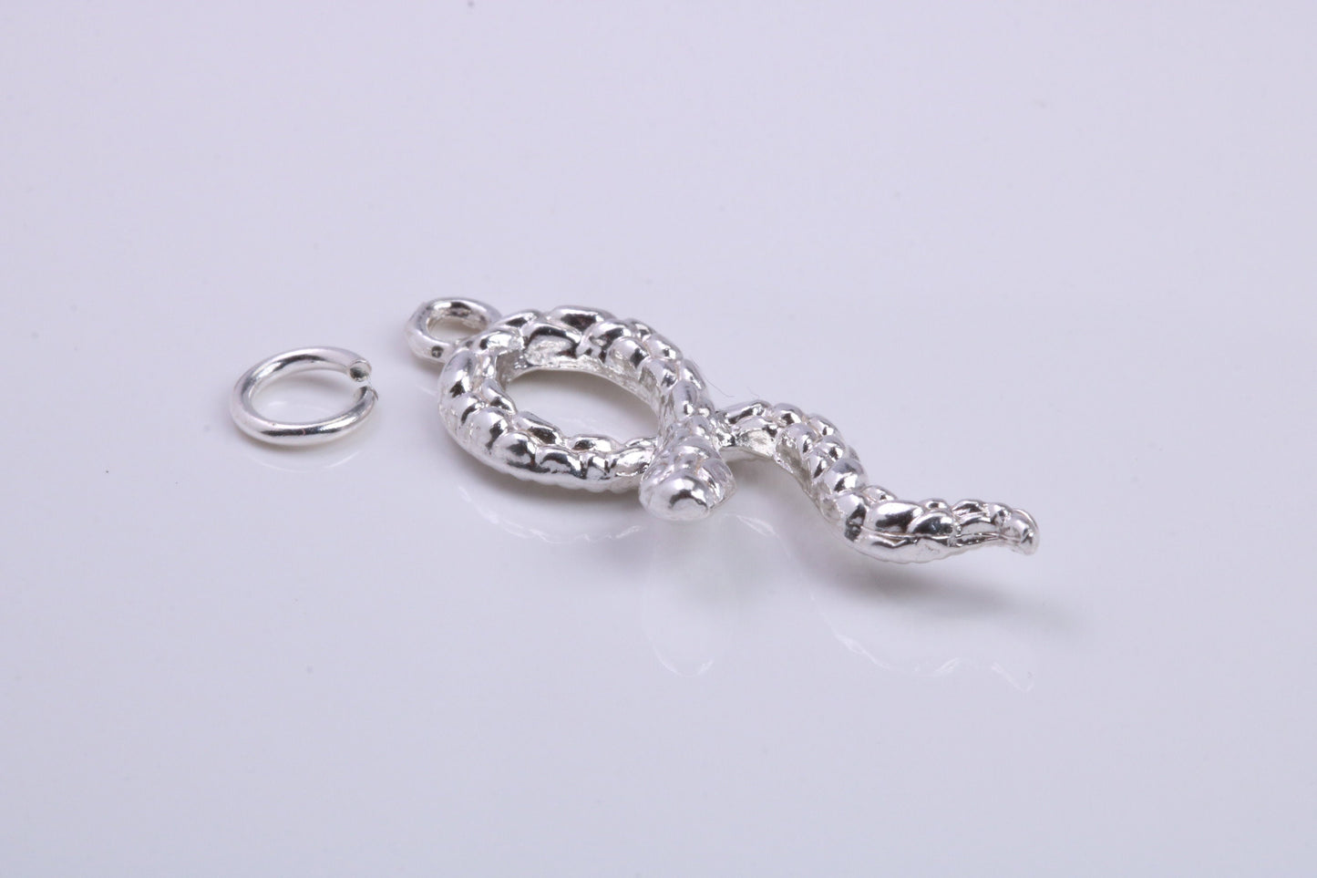 Snake Charm, Traditional Charm, Made from Solid 925 Grade Sterling Silver, Complete with Attachment Link