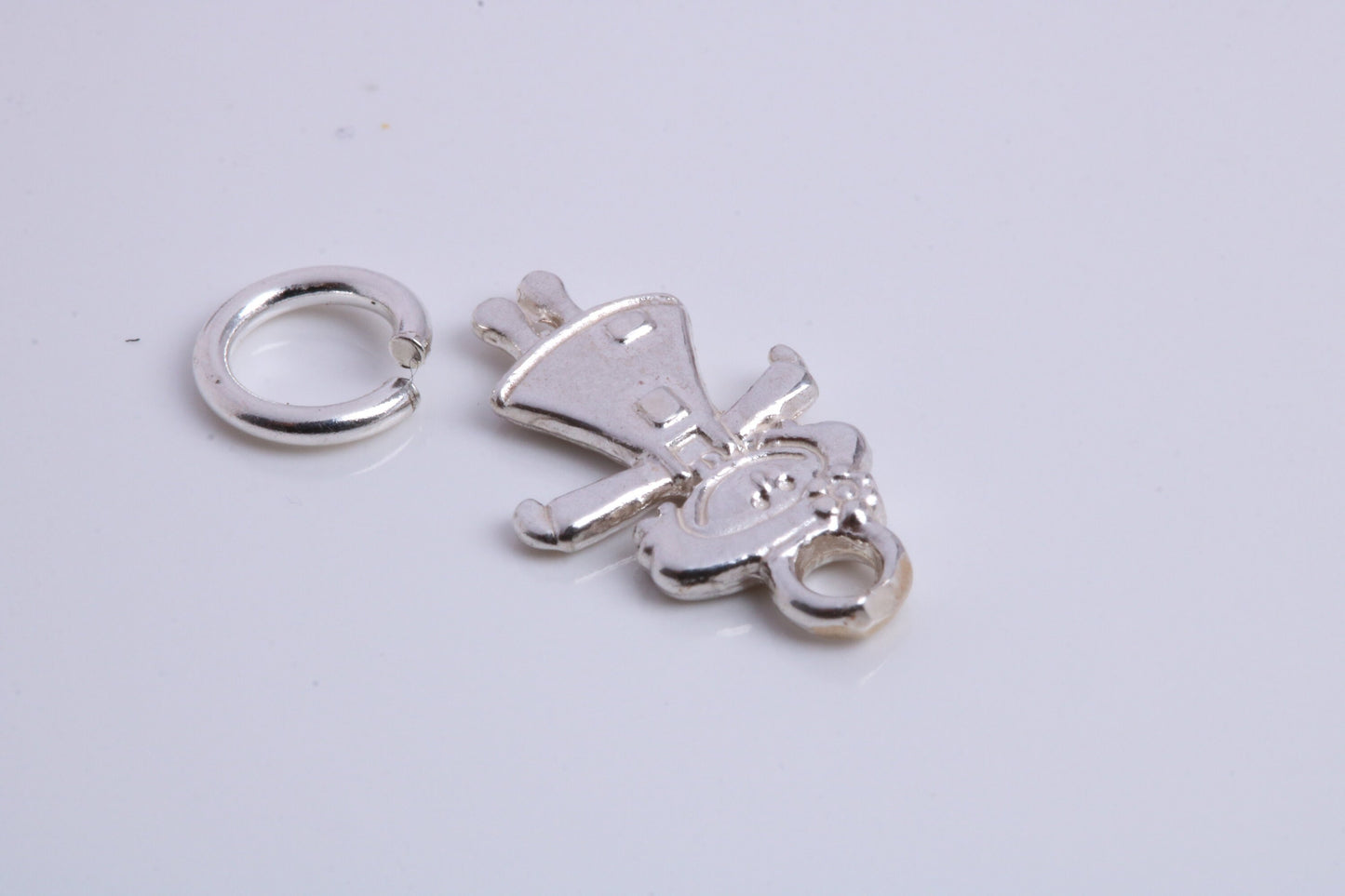 Toy Doll Charm, Traditional Charm, Made from Solid 925 Grade Sterling Silver, Complete with Attachment Link