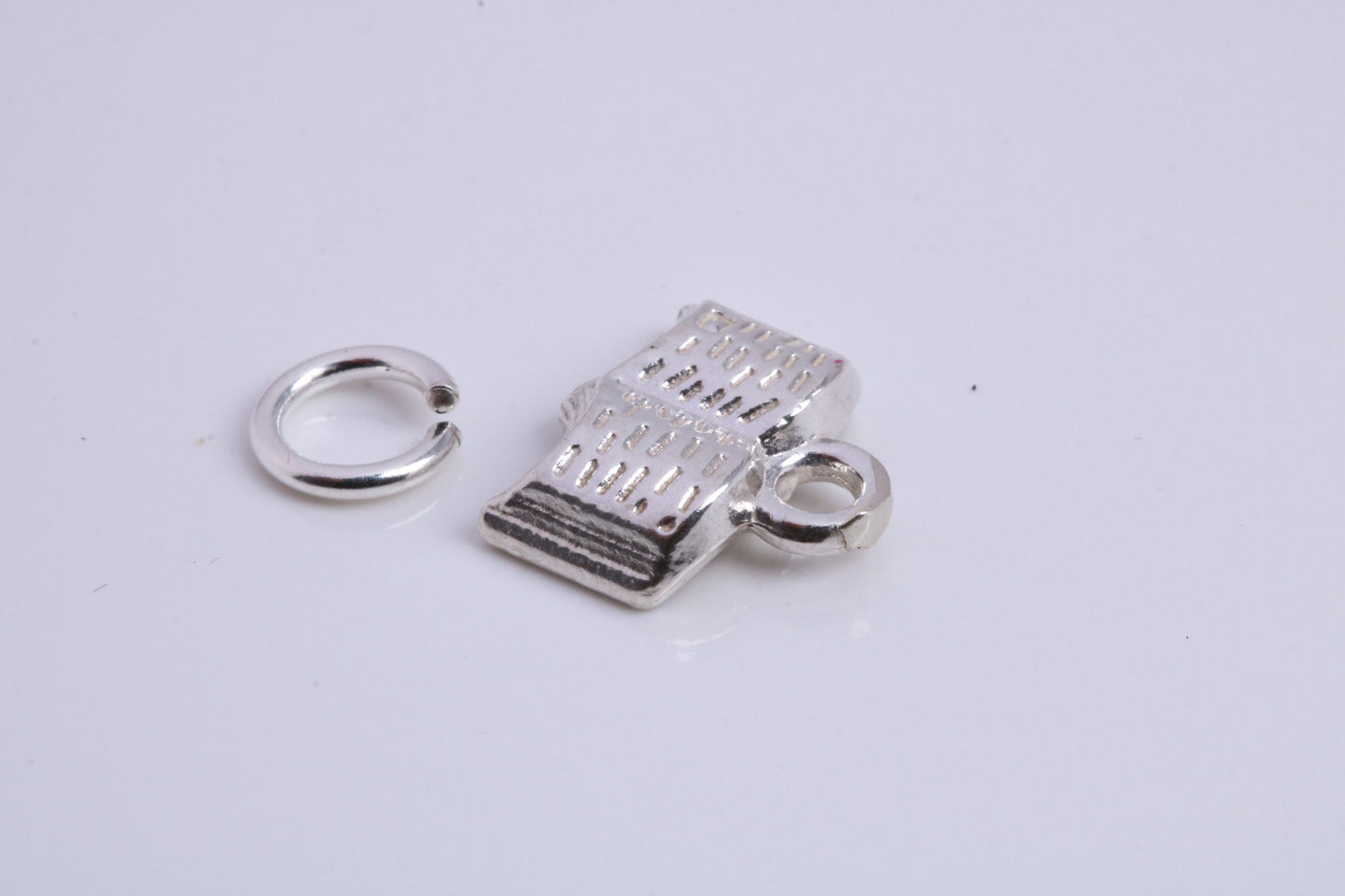 Book Charm, Traditional Charm, Made from Solid 925 Grade Sterling Silver, Complete with Attachment Link