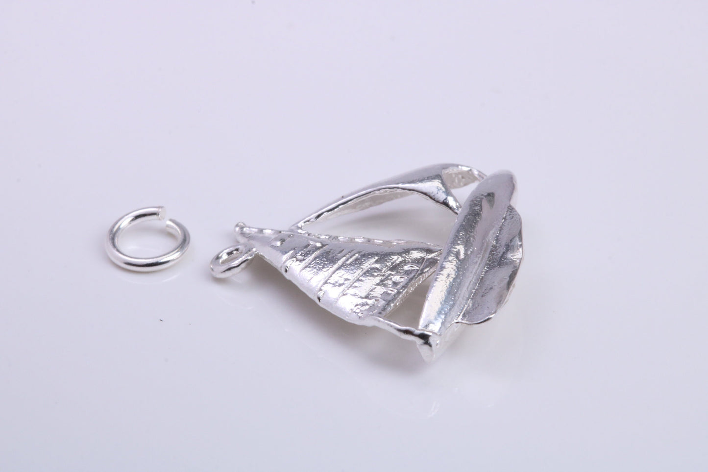 Sailing Boat Charm, Traditional Charm, Made from Solid 925 Grade Sterling Silver, Complete with Attachment Link