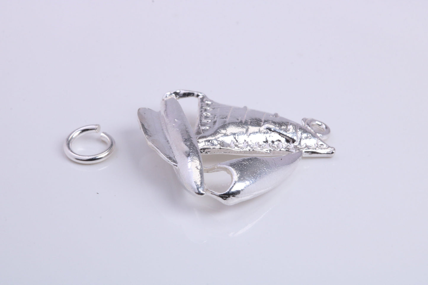 Sailing Boat Charm, Traditional Charm, Made from Solid 925 Grade Sterling Silver, Complete with Attachment Link