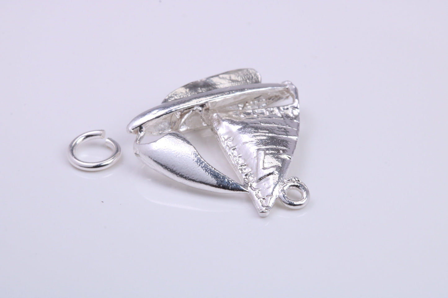 Sailing Boat Charm, Traditional Charm, Made from Solid 925 Grade Sterling Silver, Complete with Attachment Link