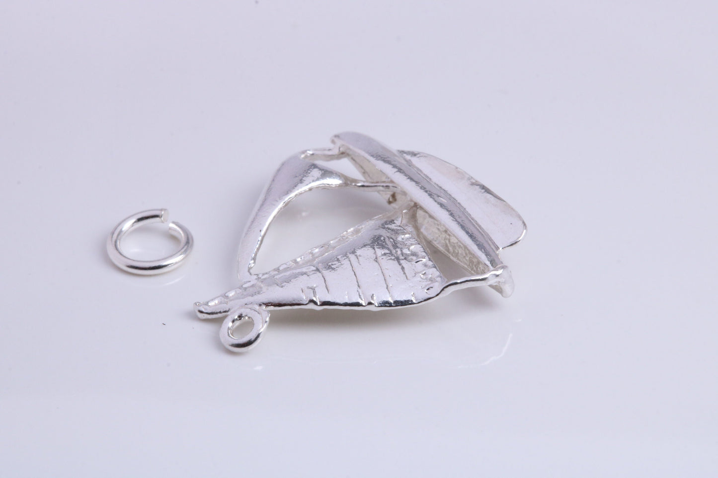 Sailing Boat Charm, Traditional Charm, Made from Solid 925 Grade Sterling Silver, Complete with Attachment Link