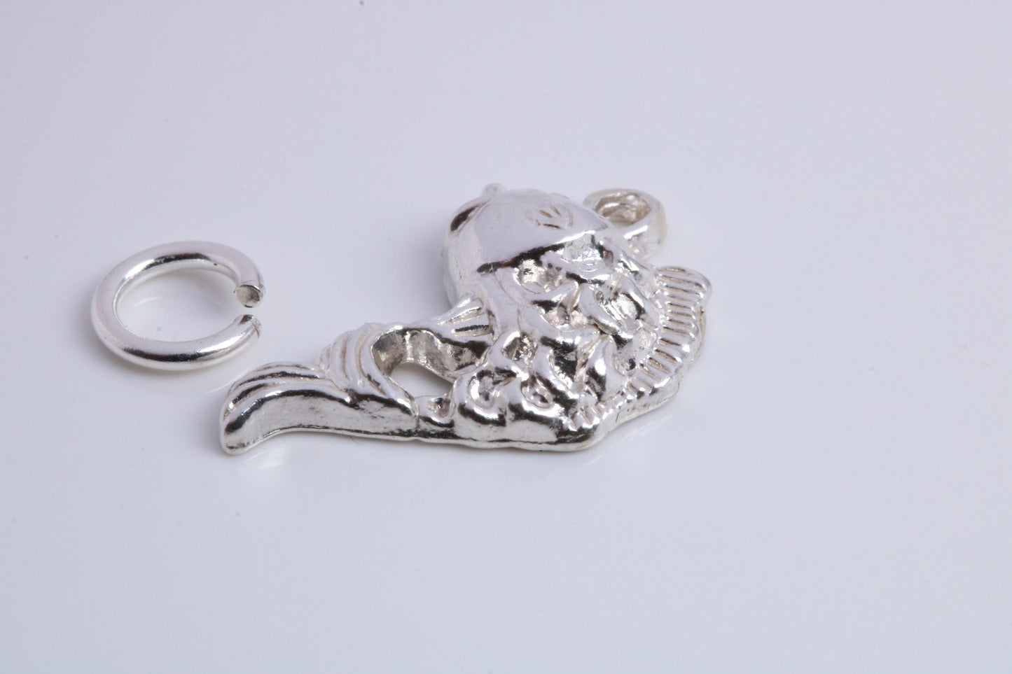 Fish Charm, Traditional Charm, Made from Solid 925 Grade Sterling Silver, Complete with Attachment Link