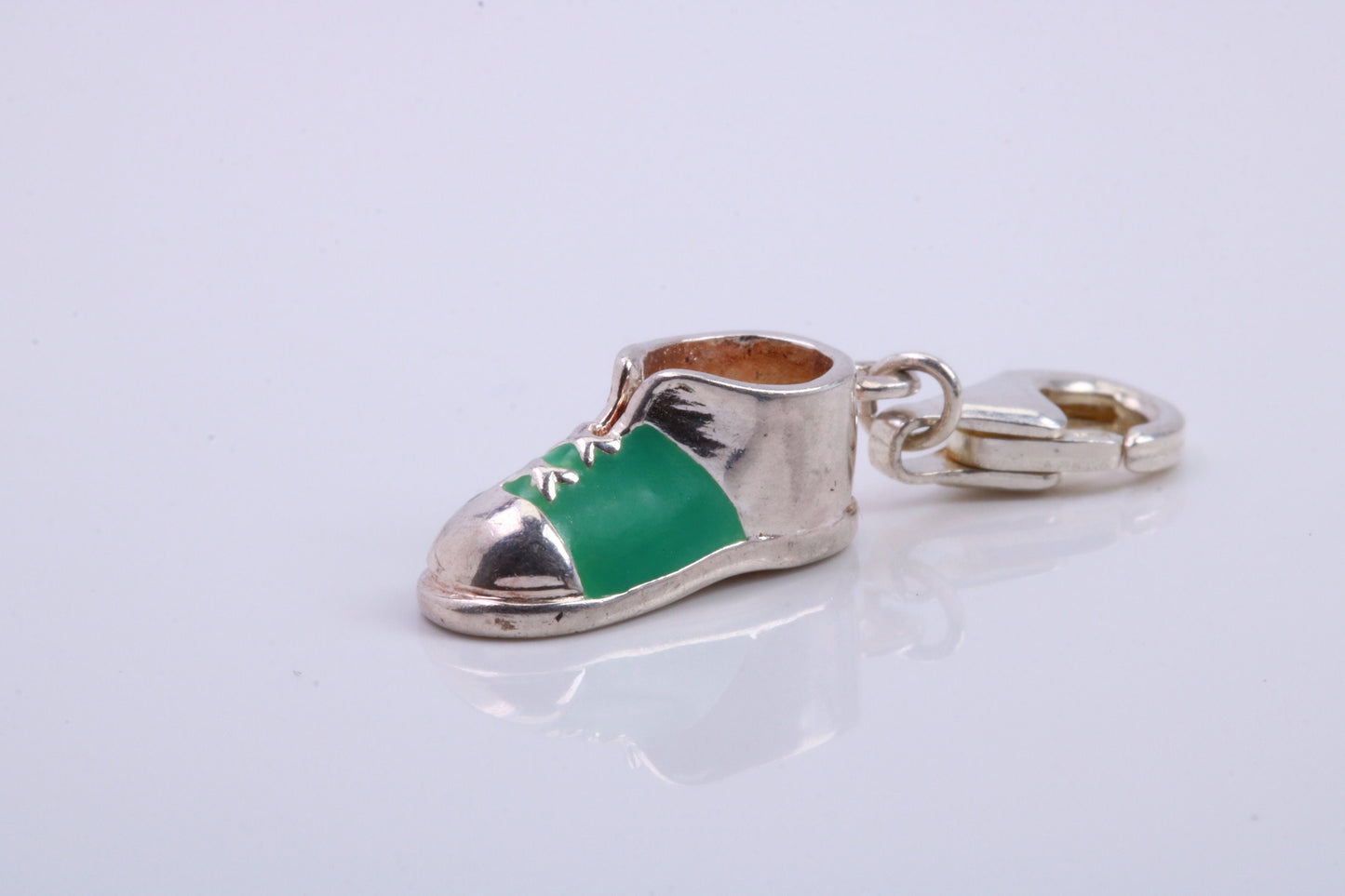 Shoe Charm, Traditional Charm, Made from Solid 925 Grade Sterling Silver, Complete with Attachment Link
