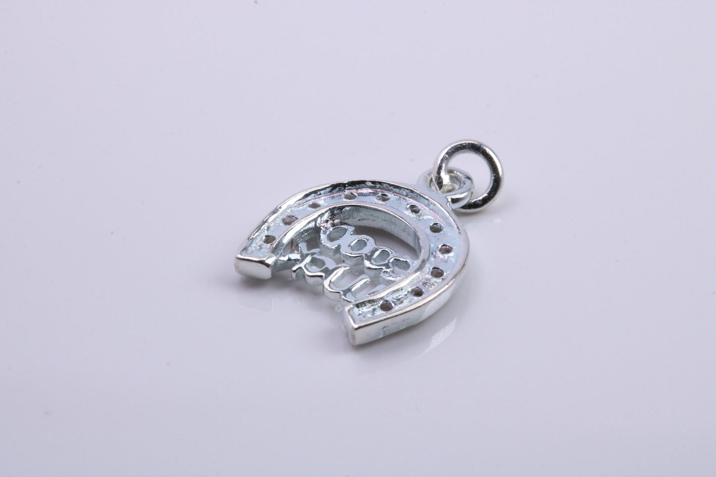 Good Luck Horse Shoe Charm, Traditional Charm, Made from Solid 925 Grade Sterling Silver, Complete with Attachment Link