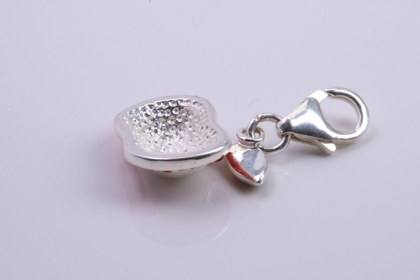Apple Charm, Traditional Charm, Made from Solid 925 Grade Sterling Silver, Complete with Attachment Link