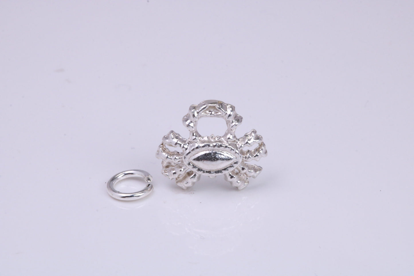 Crab Charm, Traditional Charm, Made from Solid 925 Grade Sterling Silver, Complete with Attachment Link