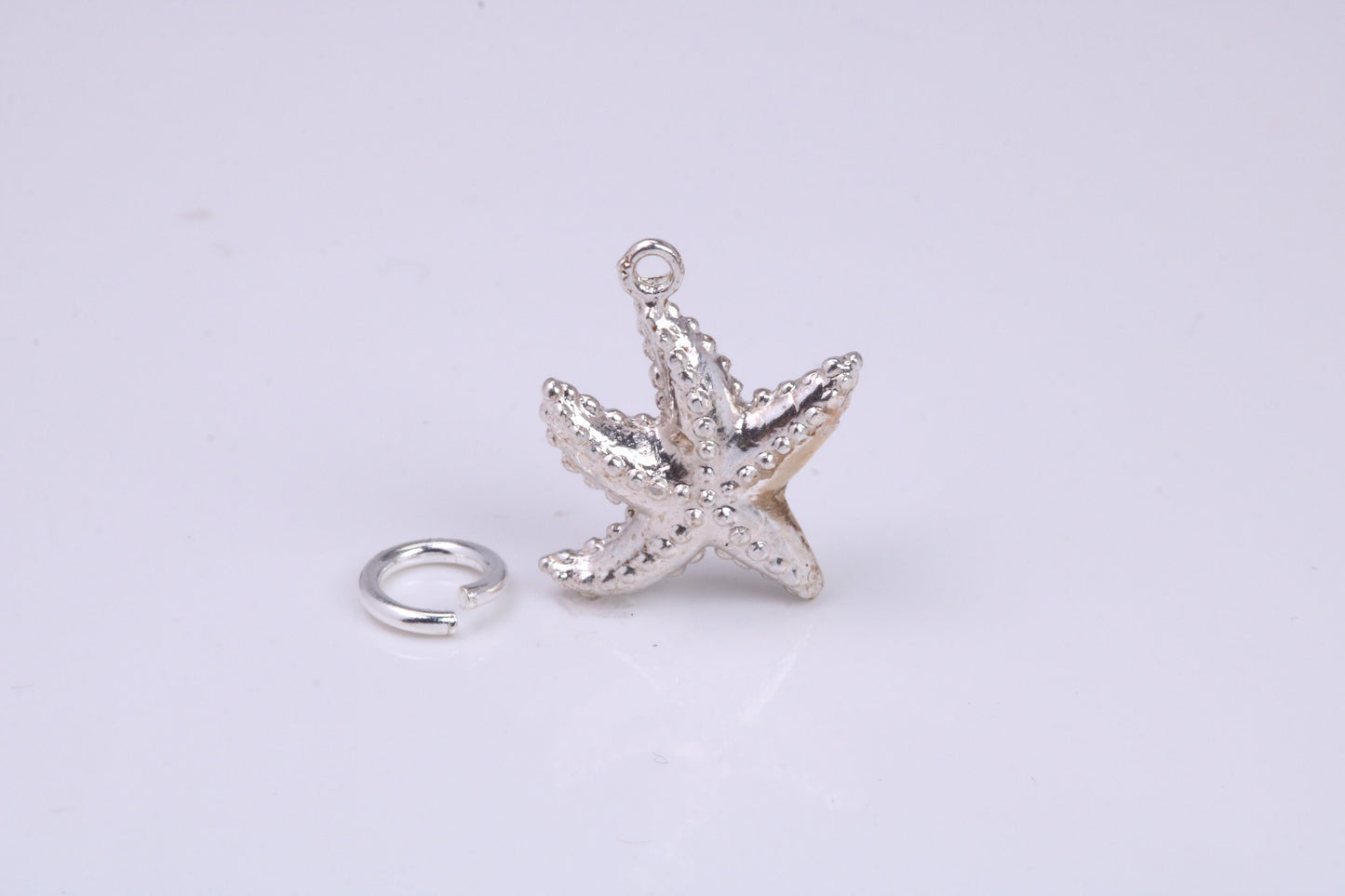 Star Fish Charm, Traditional Charm, Made from Solid 925 Grade Sterling Silver, Complete with Attachment Link