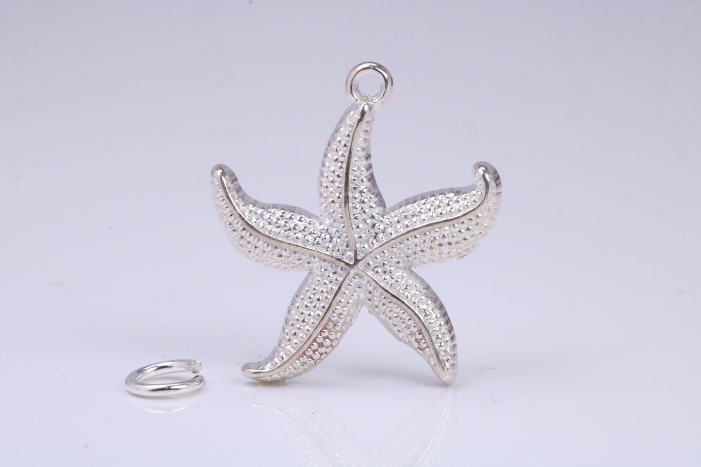 Star Fish Charm, Traditional Charm, Made from Solid 925 Grade Sterling Silver, Complete with Attachment Link