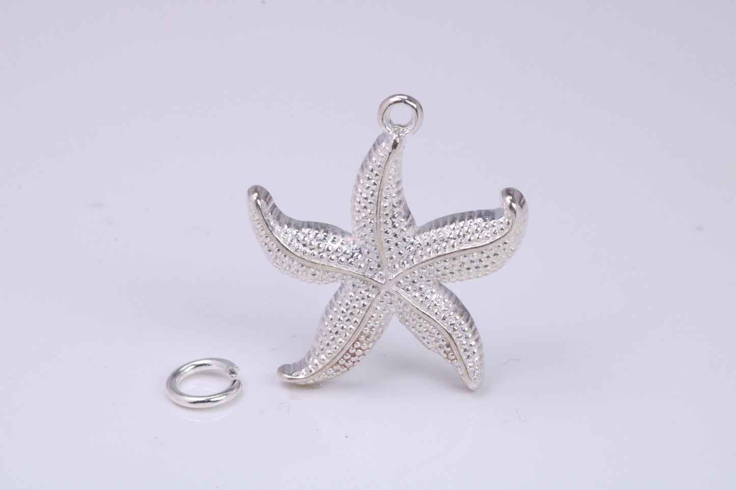 Star Fish Charm, Traditional Charm, Made from Solid 925 Grade Sterling Silver, Complete with Attachment Link