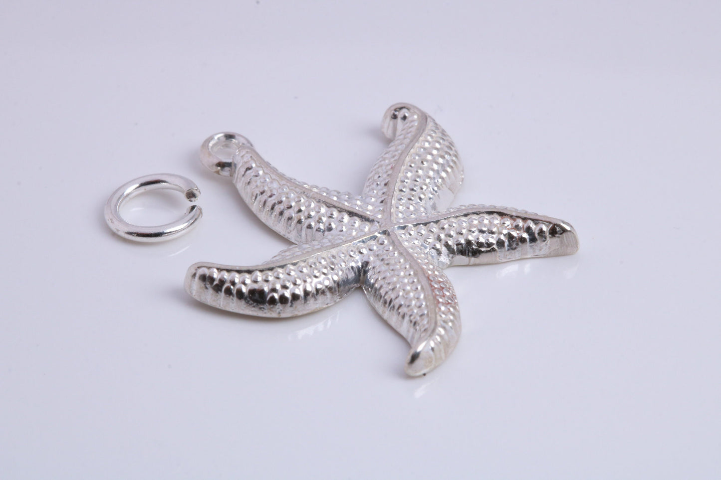Star Fish Charm, Traditional Charm, Made from Solid 925 Grade Sterling Silver, Complete with Attachment Link