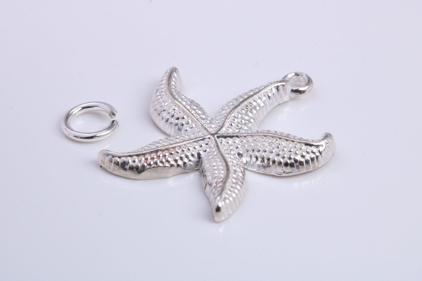 Star Fish Charm, Traditional Charm, Made from Solid 925 Grade Sterling Silver, Complete with Attachment Link