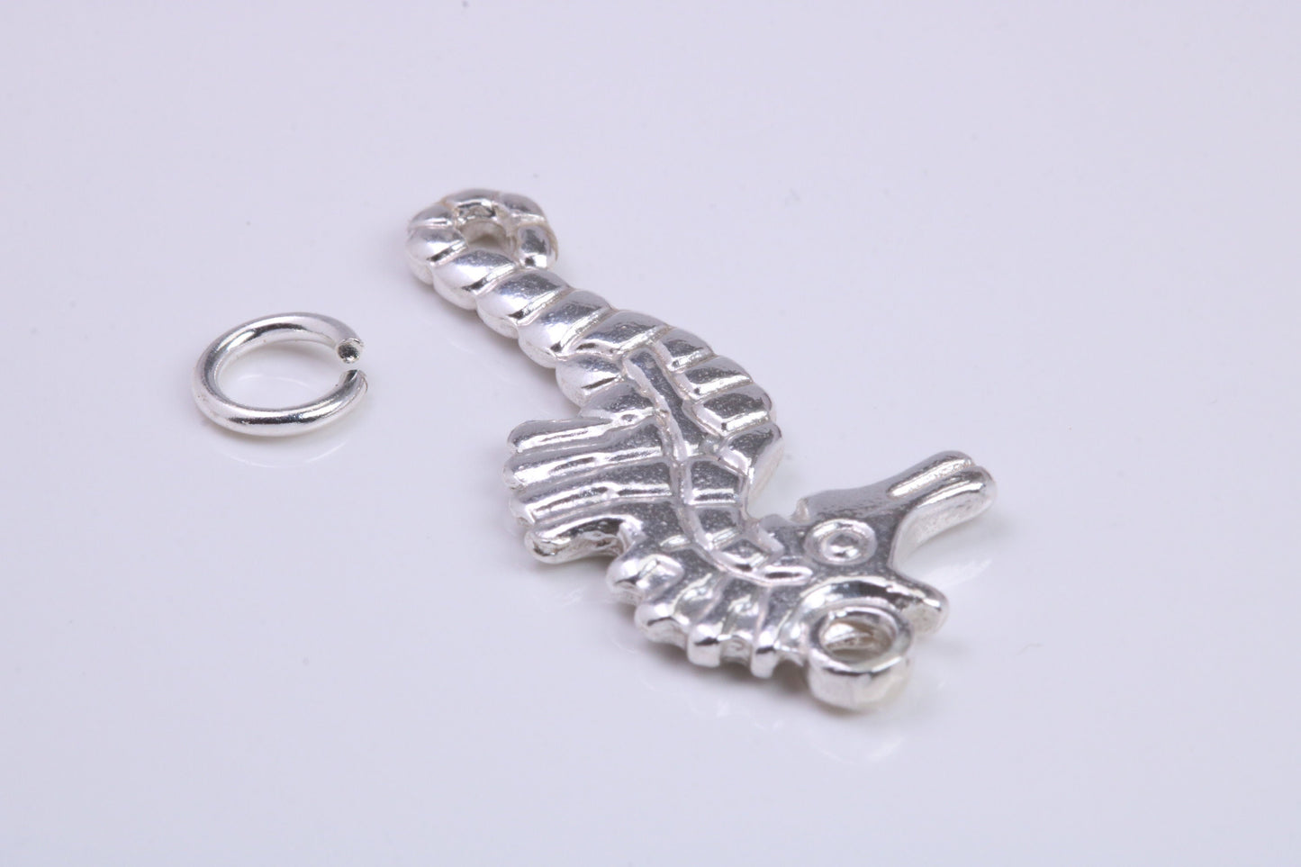 Sea Horse Charm, Traditional Charm, Made from Solid 925 Grade Sterling Silver, Complete with Attachment Link