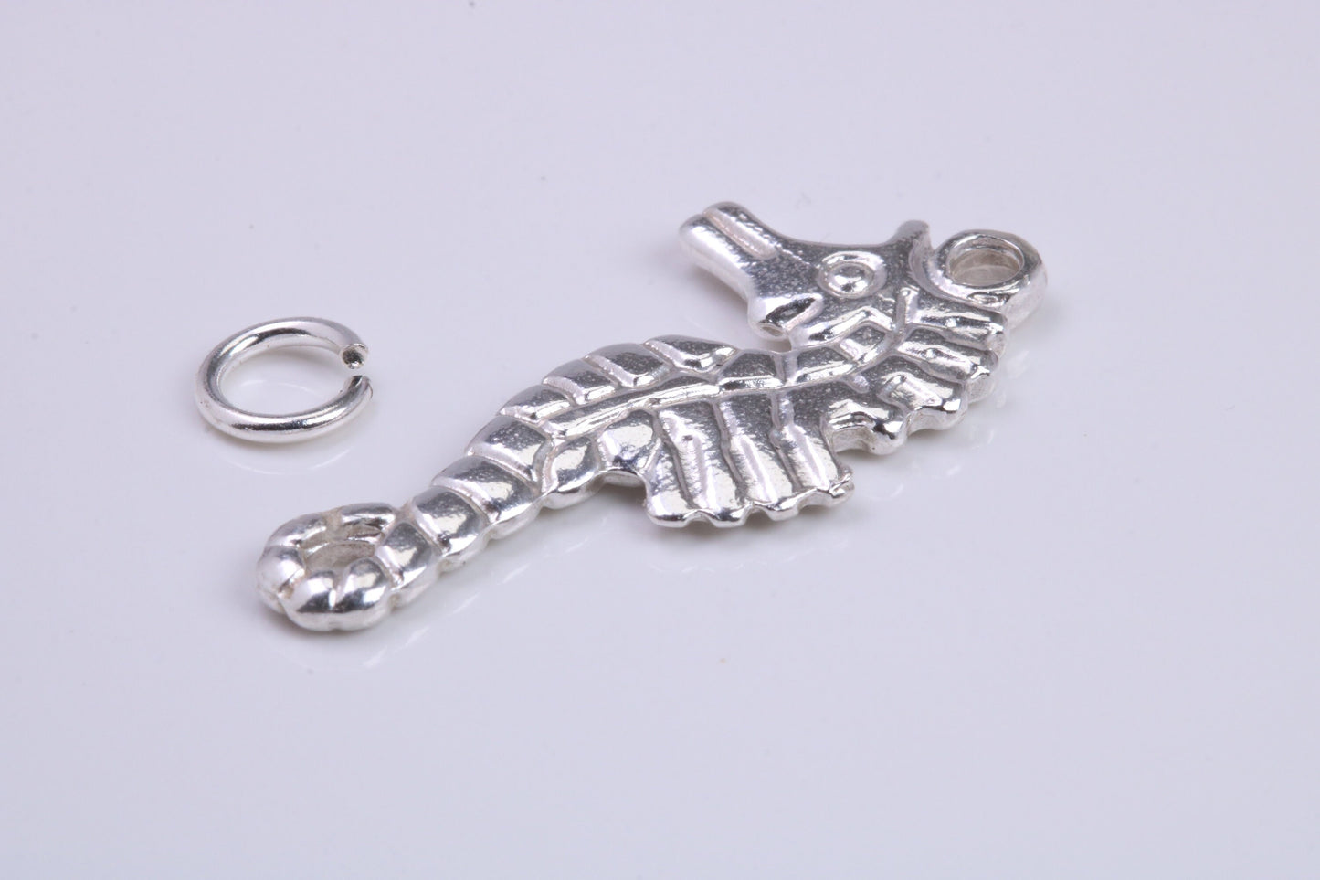 Sea Horse Charm, Traditional Charm, Made from Solid 925 Grade Sterling Silver, Complete with Attachment Link
