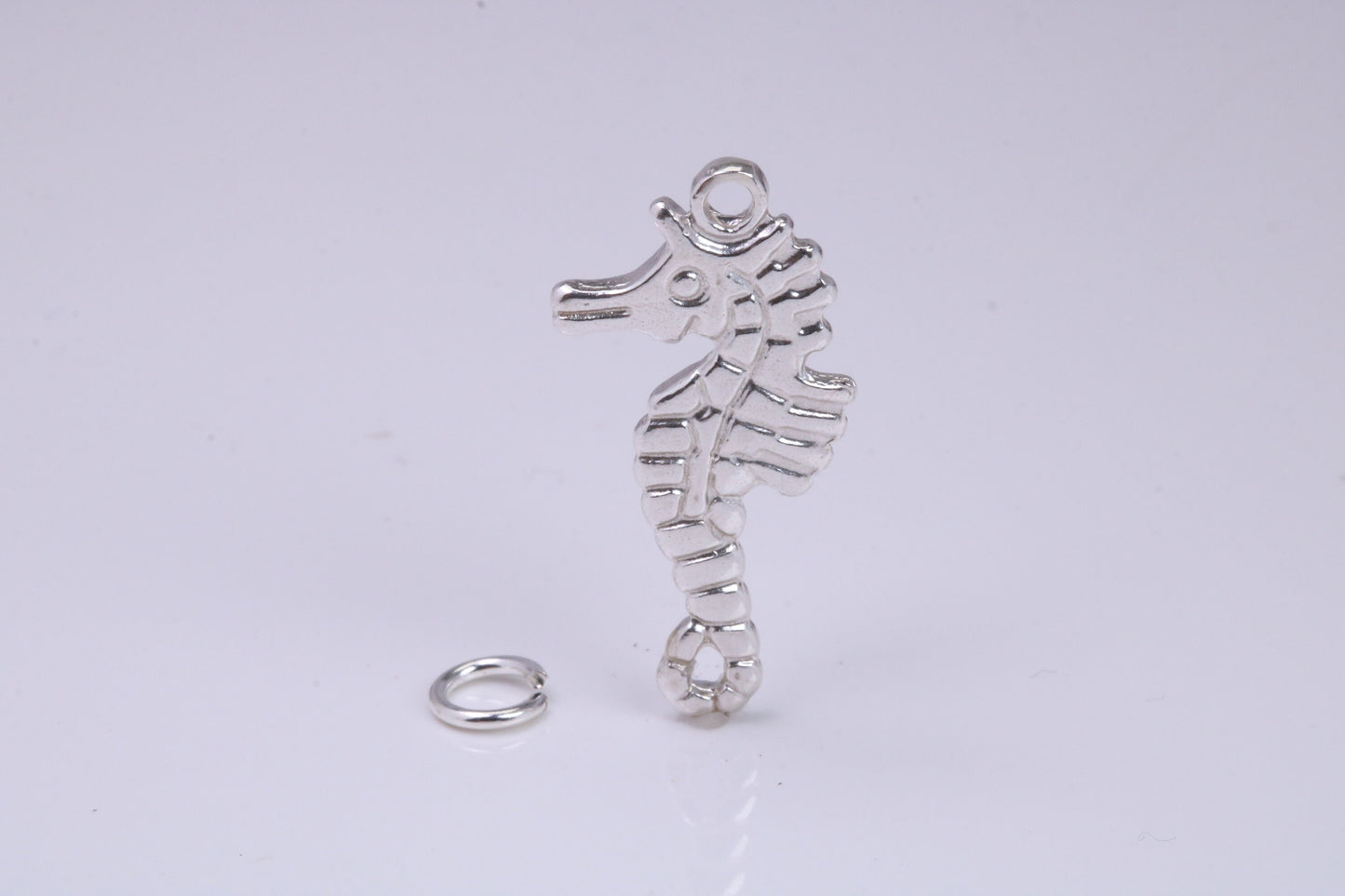 Sea Horse Charm, Traditional Charm, Made from Solid 925 Grade Sterling Silver, Complete with Attachment Link