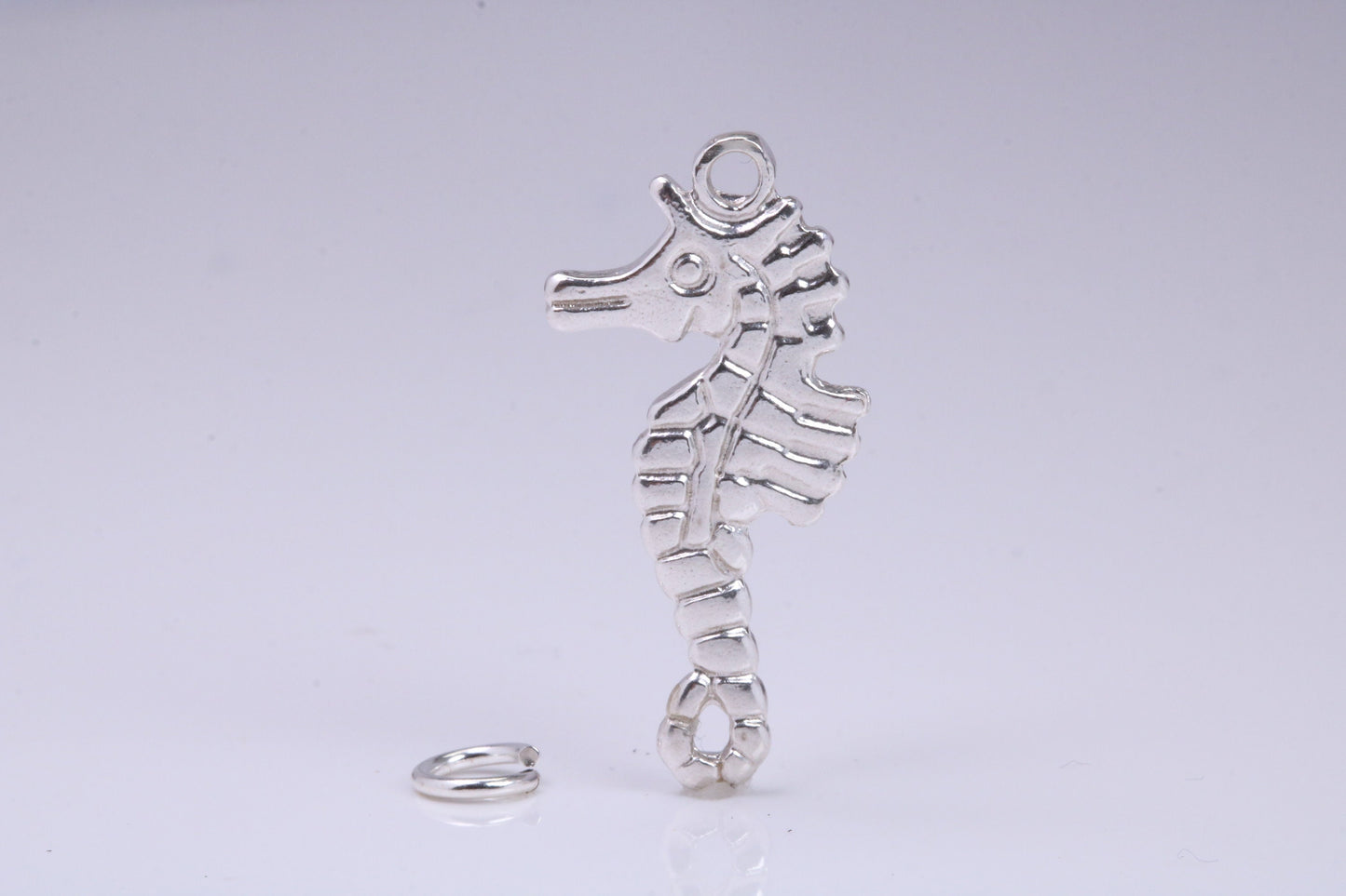 Sea Horse Charm, Traditional Charm, Made from Solid 925 Grade Sterling Silver, Complete with Attachment Link