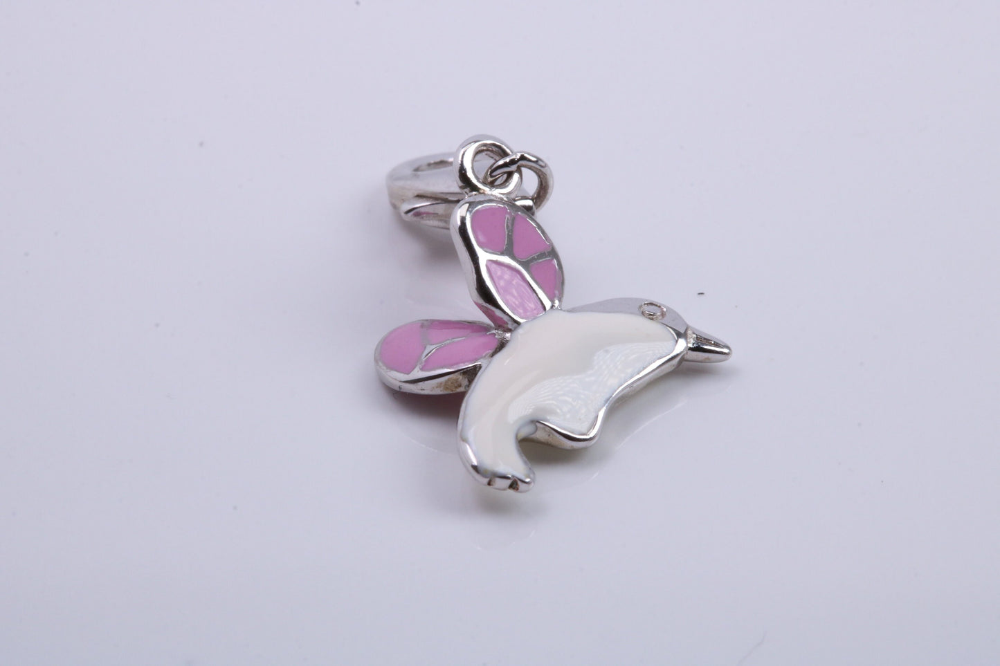 Humming Bird Charm, Traditional Charm, Made from Solid 925 Grade Sterling Silver, Complete with Attachment Link