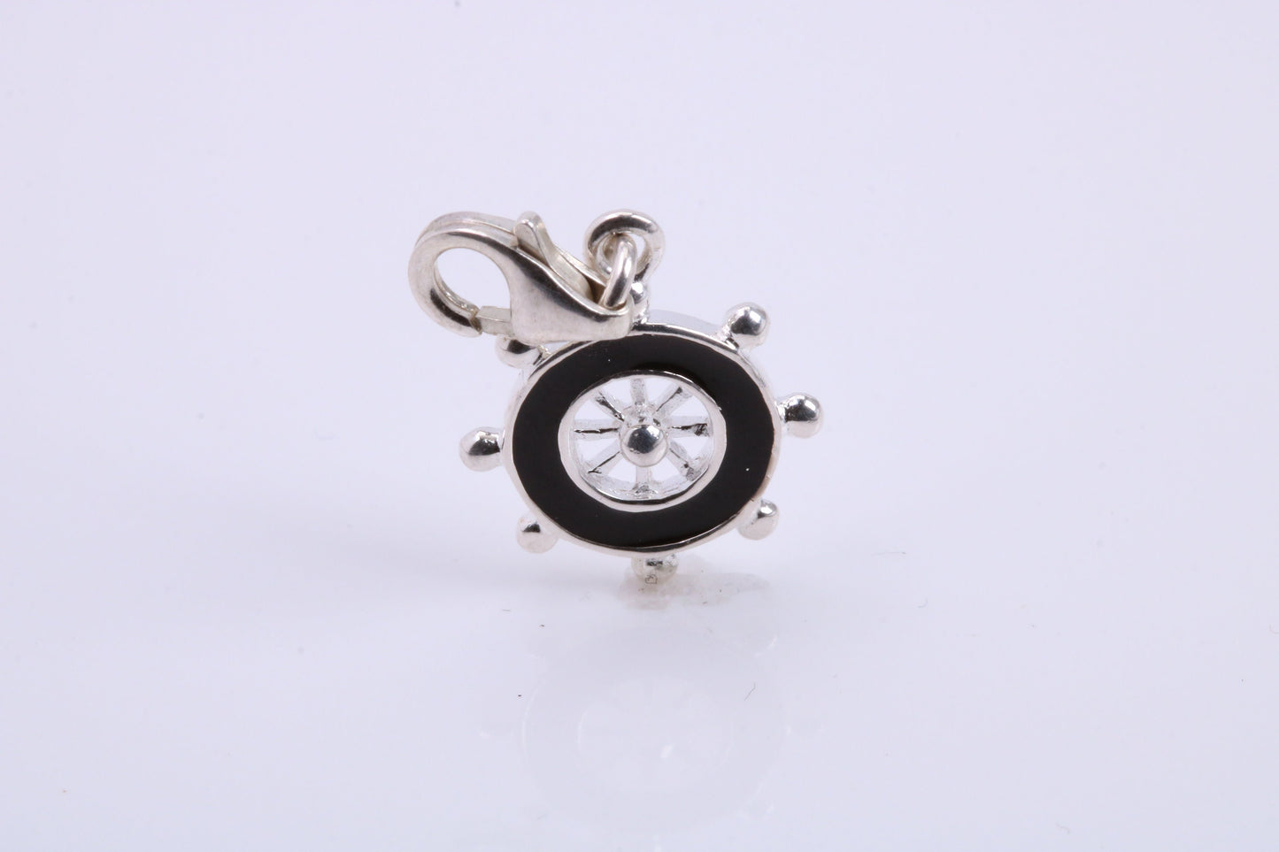 Helm Charm, Traditional Charm, Made from Solid 925 Grade Sterling Silver, Complete with Attachment Link