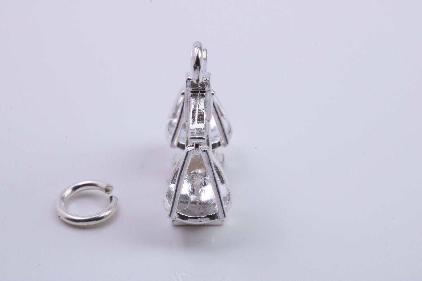 Libra Zodiac Sign Charm, Traditional Charm, Made from Solid 925 Grade Sterling Silver, Complete with Attachment Link