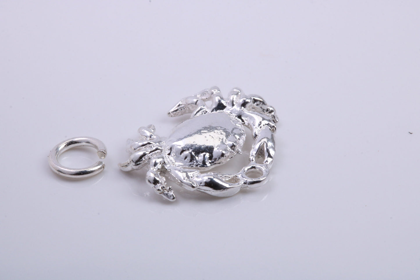 Cancer Zodiac Sign Charm, Traditional Charm, Made from Solid 925 Grade Sterling Silver, Complete with Attachment Link