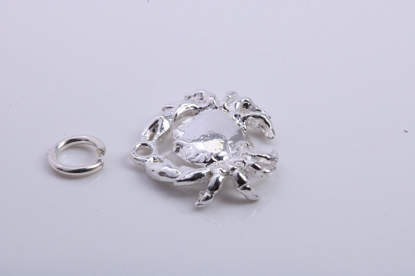 Cancer Zodiac Sign Charm, Traditional Charm, Made from Solid 925 Grade Sterling Silver, Complete with Attachment Link