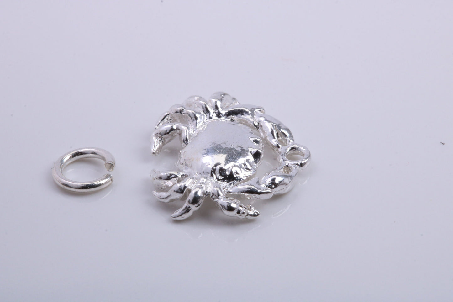 Cancer Zodiac Sign Charm, Traditional Charm, Made from Solid 925 Grade Sterling Silver, Complete with Attachment Link
