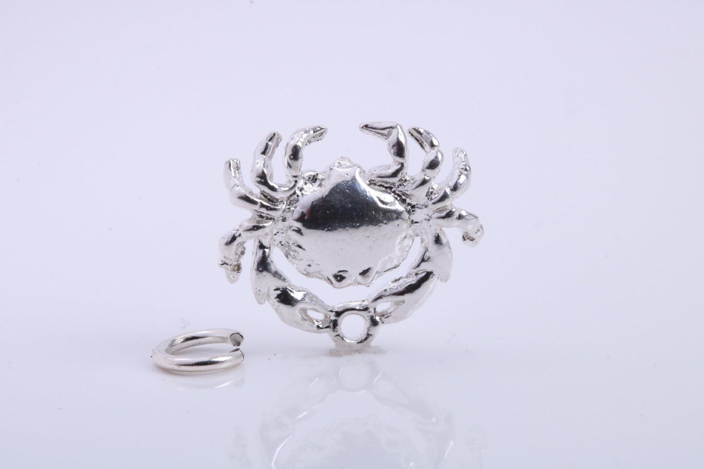Cancer Zodiac Sign Charm, Traditional Charm, Made from Solid 925 Grade Sterling Silver, Complete with Attachment Link