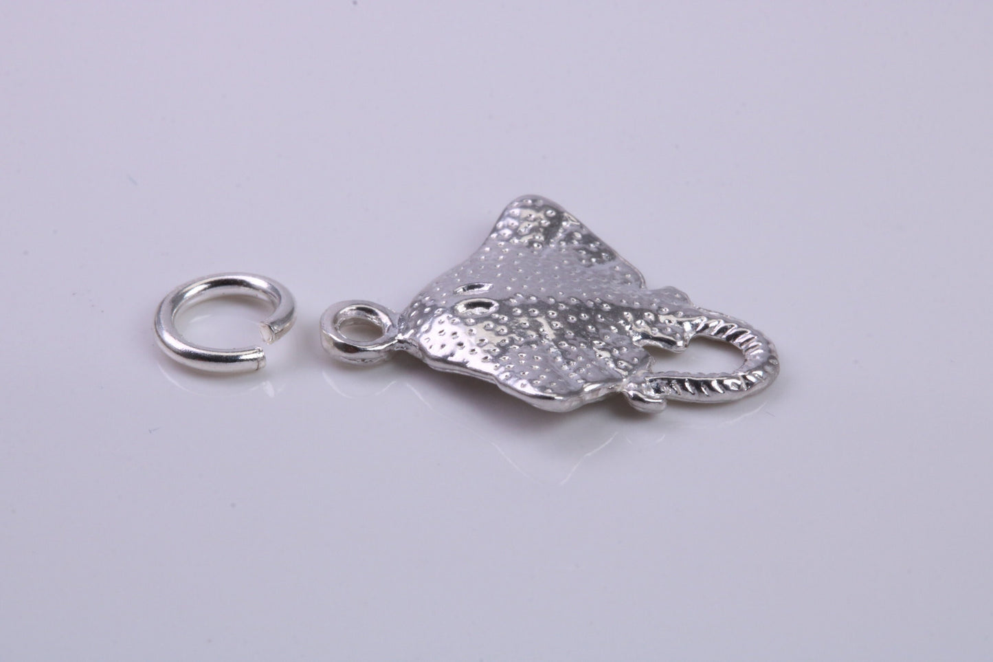 Sting Ray Charm, Traditional Charm, Made from Solid 925 Grade Sterling Silver, Complete with Attachment Link