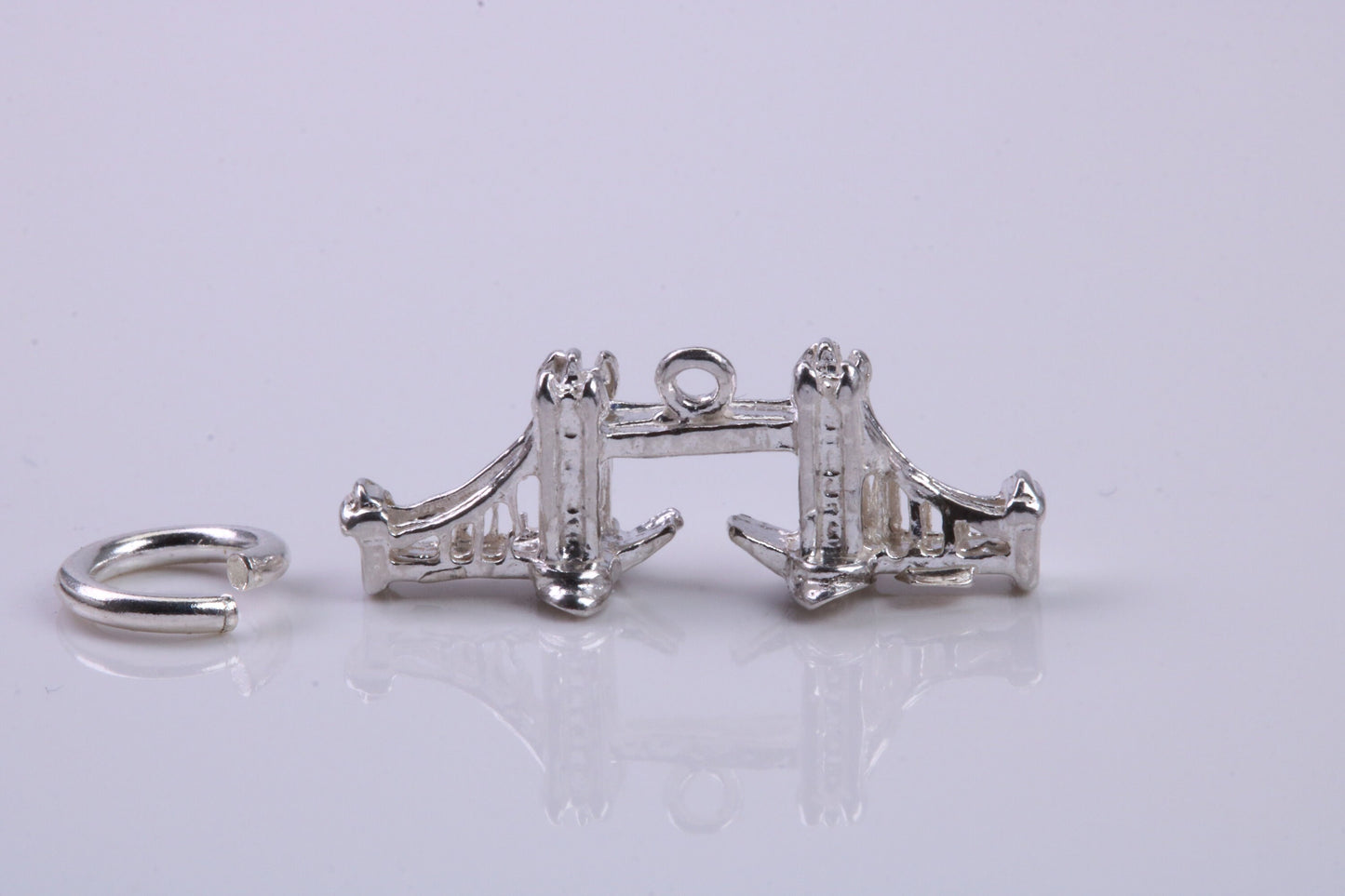 Iconic London Bridge Charm, Traditional Charm, Made from Solid 925 Grade Sterling Silver, Complete with Attachment Link