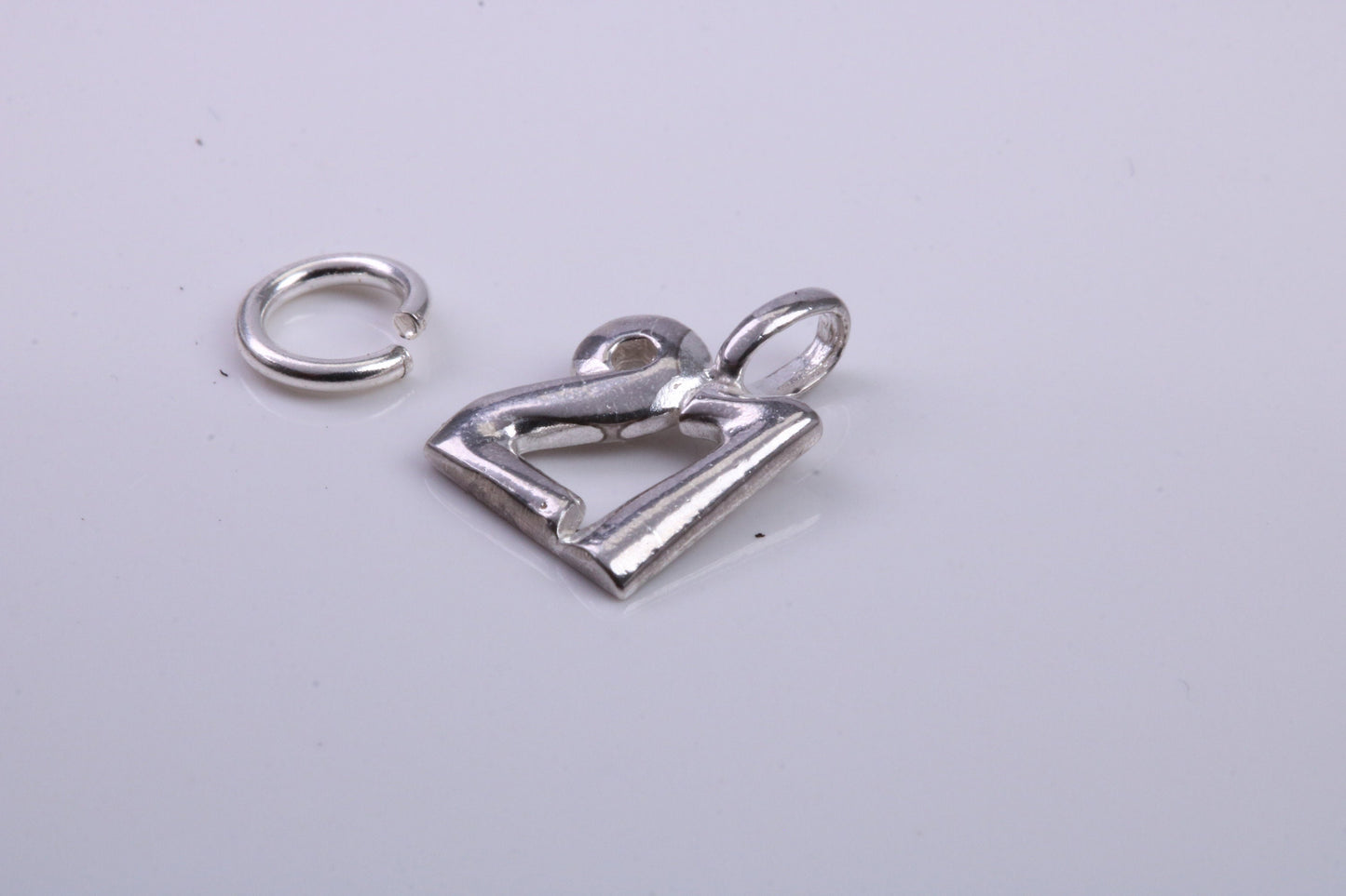 21st Birthday Charm, Traditional Charm, Made from Solid 925 Grade Sterling Silver, Complete with Attachment Link