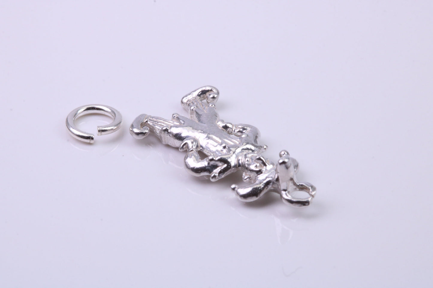 Jester Charm, Traditional Charm, Made from Solid 925 Grade Sterling Silver, Complete with Attachment Link