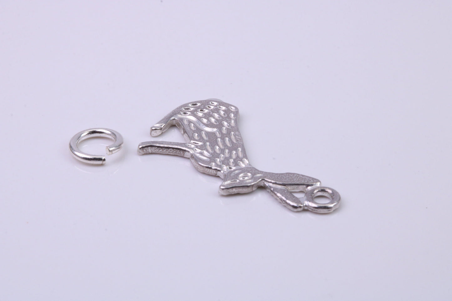 Hare Charm, Traditional Charm, Made from Solid 925 Grade Sterling Silver, Complete with Attachment Link