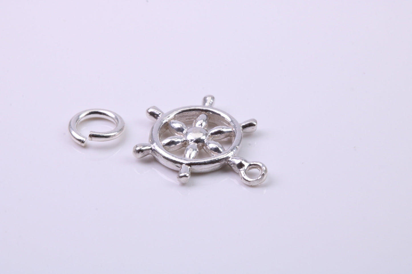 Helm Charm, Traditional Charm, Made from Solid 925 Grade Sterling Silver, Complete with Attachment Link