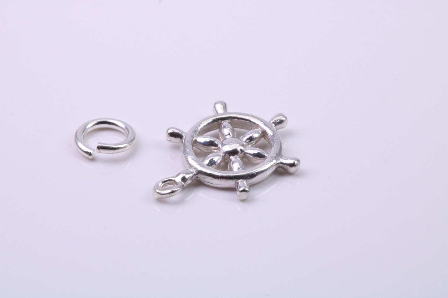 Helm Charm, Traditional Charm, Made from Solid 925 Grade Sterling Silver, Complete with Attachment Link
