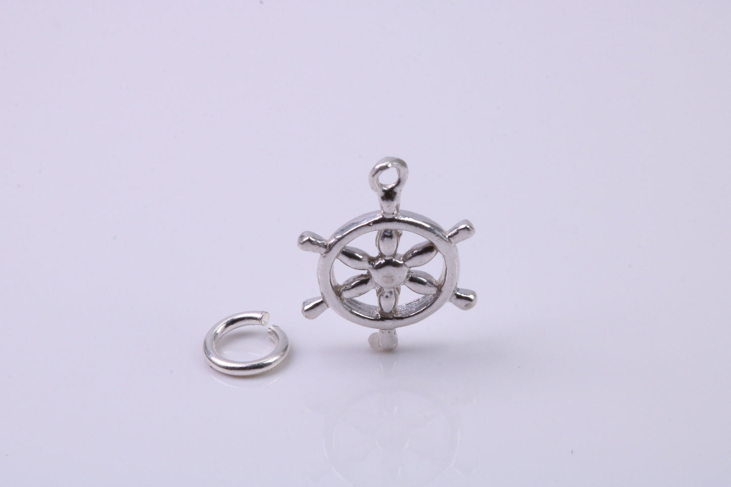 Helm Charm, Traditional Charm, Made from Solid 925 Grade Sterling Silver, Complete with Attachment Link