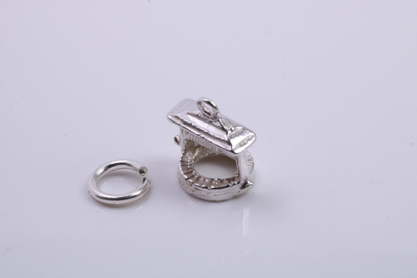 Water Well Charm, Traditional Charm, Made from Solid 925 Grade Sterling Silver, Complete with Attachment Link