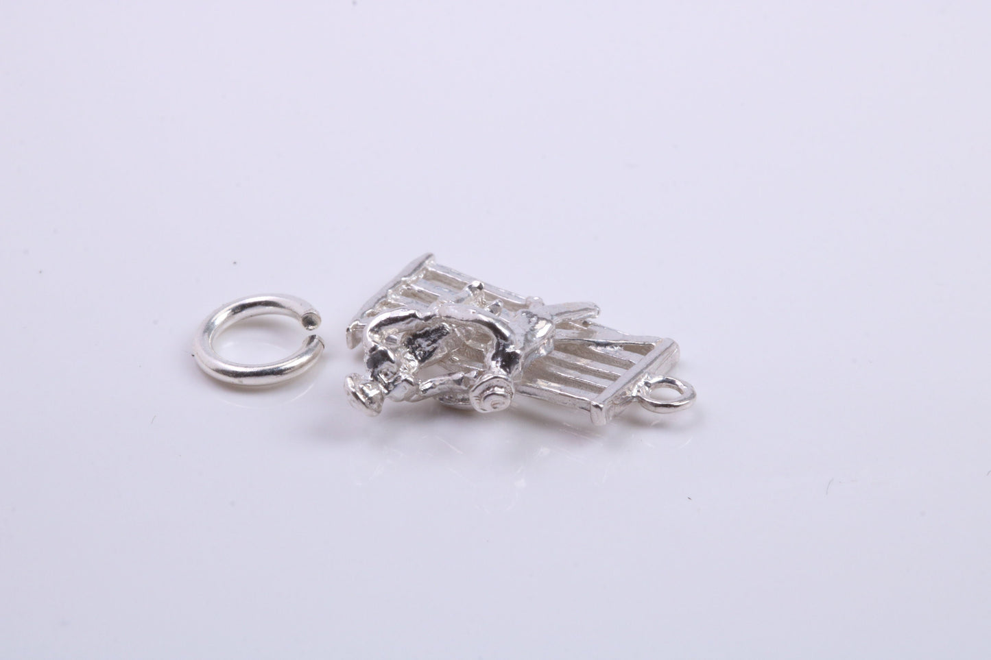 Natter by the Fence Charm, Traditional Charm, Made from Solid 925 Grade Sterling Silver, Complete with Attachment Link