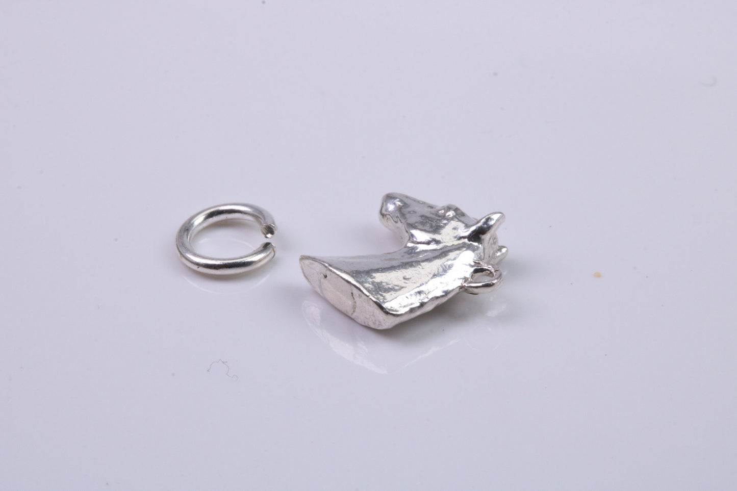 Horse Head Charm, Traditional Charm, Made from Solid 925 Grade Sterling Silver, Complete with Attachment Link