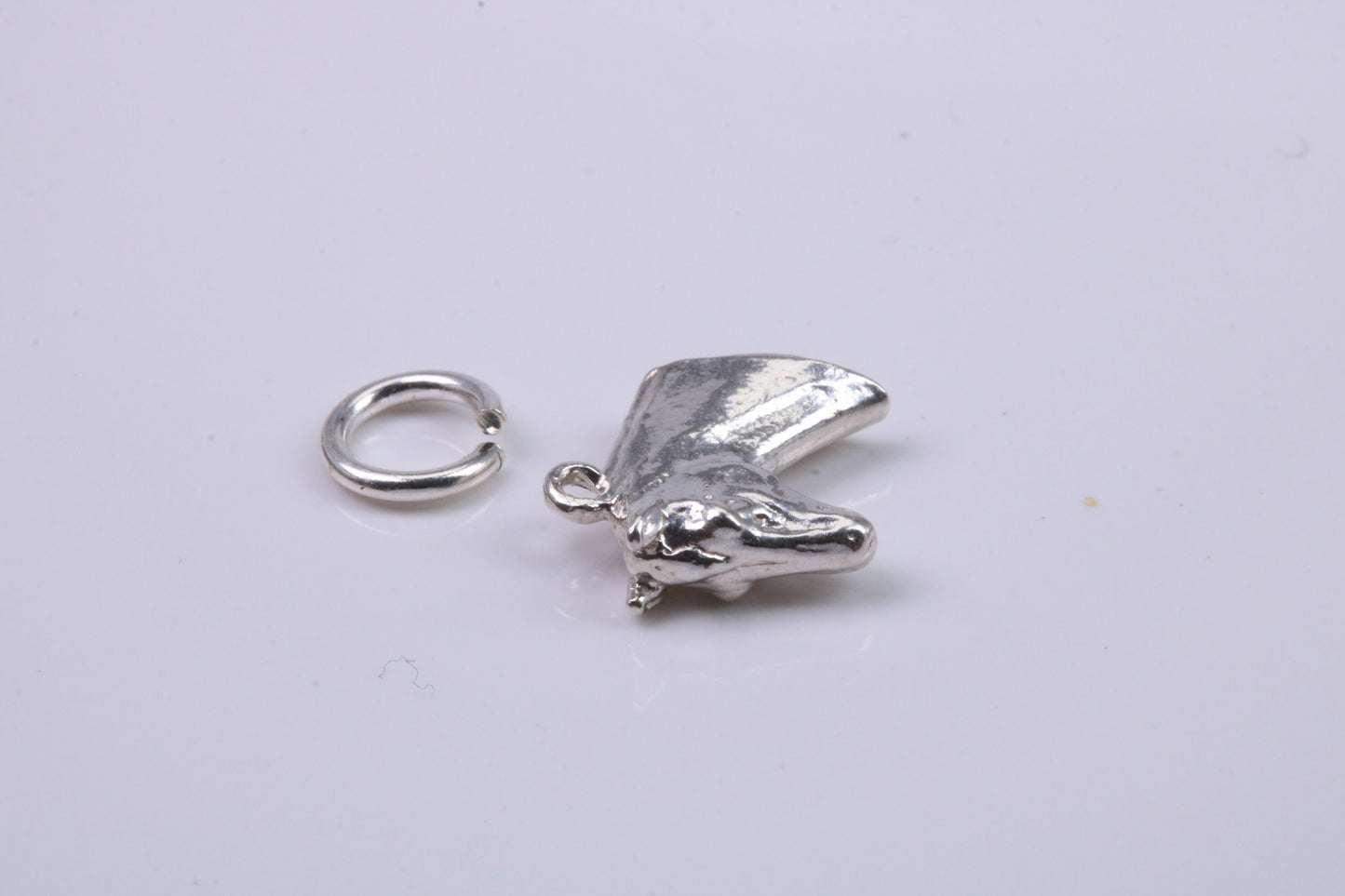 Horse Head Charm, Traditional Charm, Made from Solid 925 Grade Sterling Silver, Complete with Attachment Link