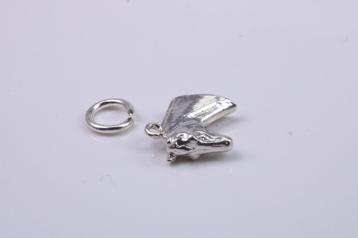 Horse Head Charm, Traditional Charm, Made from Solid 925 Grade Sterling Silver, Complete with Attachment Link