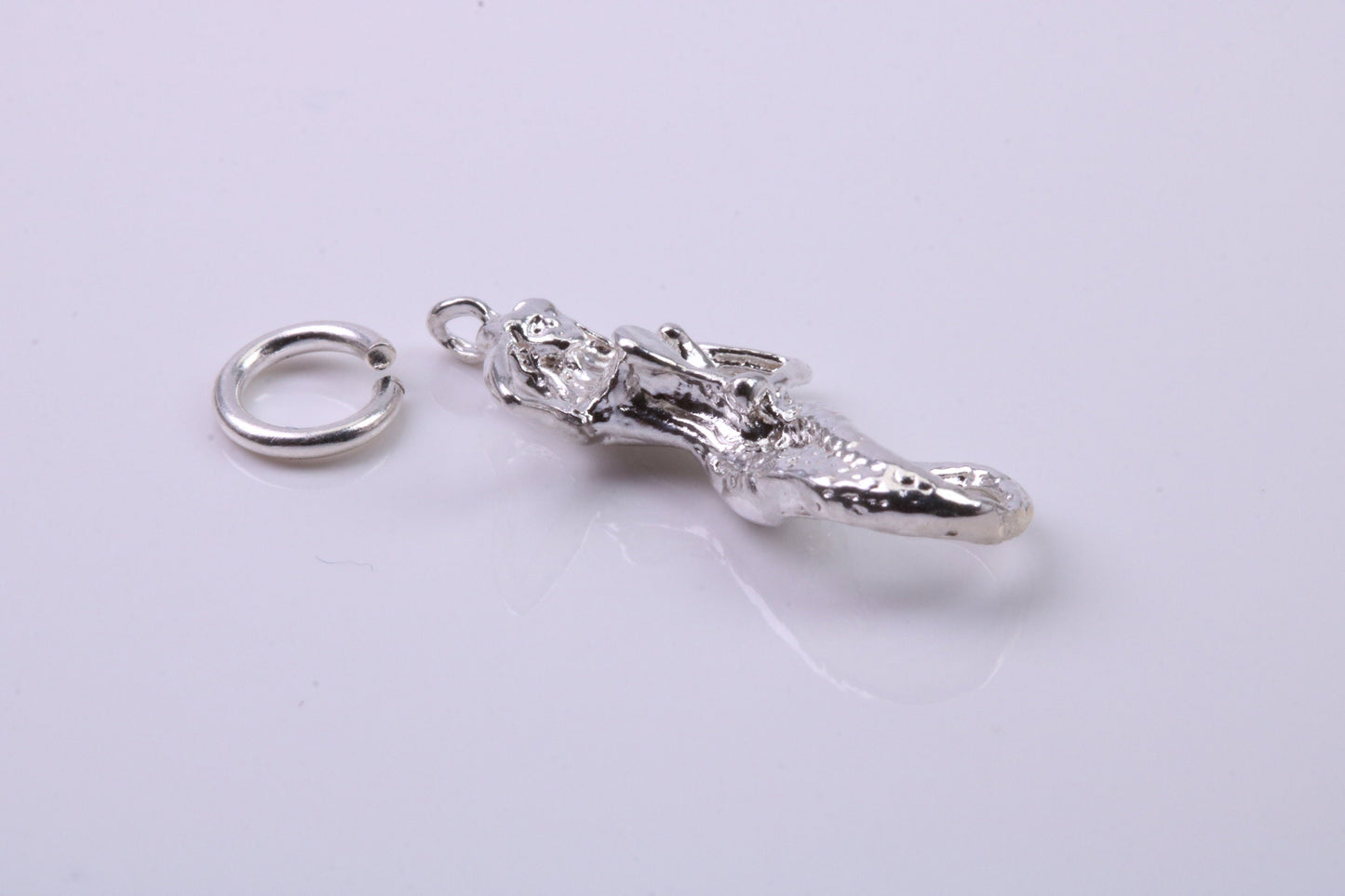 Mermaid Charm, Traditional Charm, Made from Solid 925 Grade Sterling Silver, Complete with Attachment Link